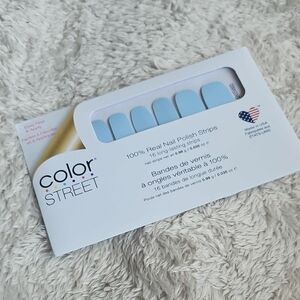 Color Street Aspen Sky Blue Nail Strips